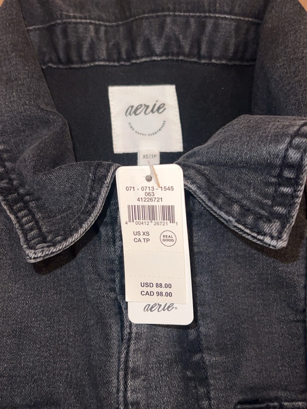 aerie - Black Denim Jumpsuit - Picture 5 of 5